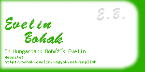 evelin bohak business card